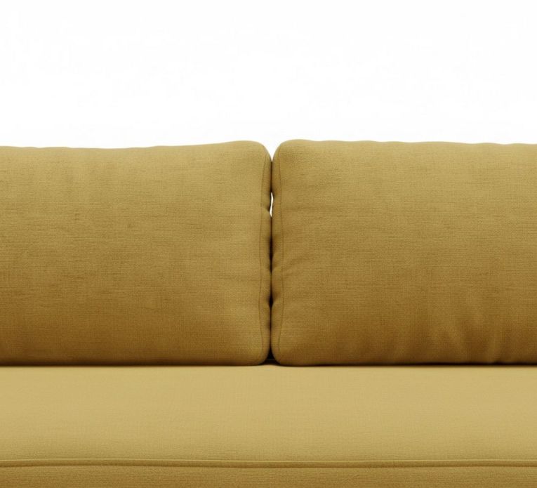 Divano Letto 2 Posti Giallo Contenitore Cuscini Sfoderabili 210x106 cm, Reclinabile - Brugnato