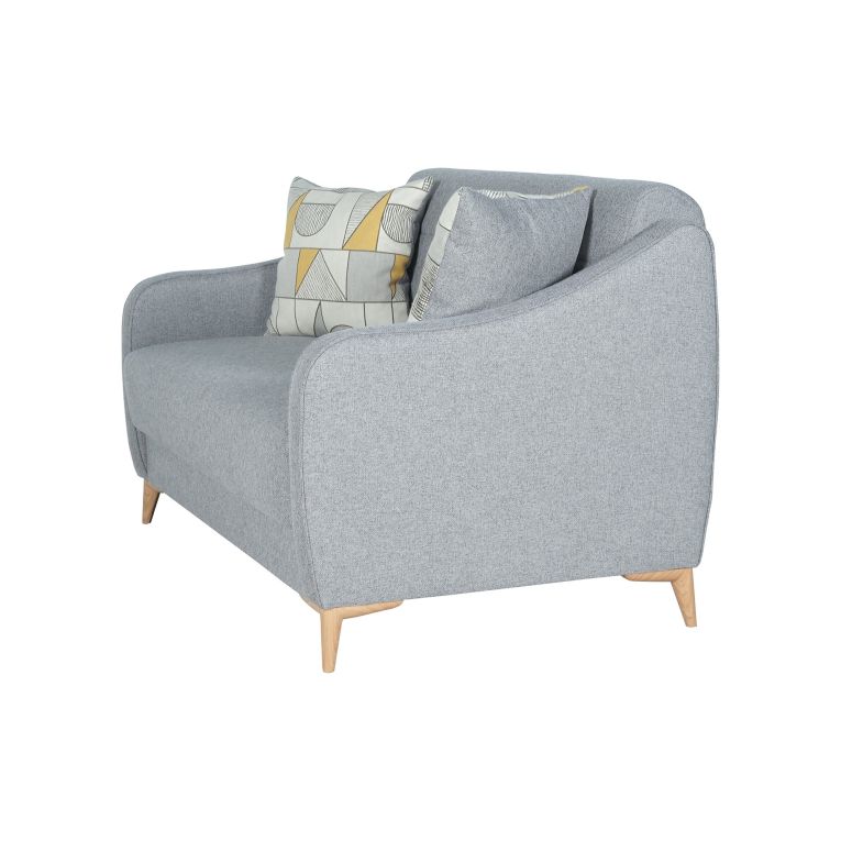 Divano Letto 2 Posti Grigio Chiaro Contenitore 142x90 cm, Lavabile - Propata