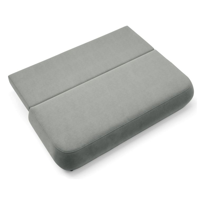 Divano Letto 2 Posti Grigio Contenitore Cuscini Sfoderabili 210x106 cm, Reclinabile - Brugnato