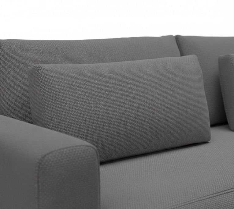 Divano Letto 2 Posti Grigio Contenitore di Apertura a Libro 240x105 cm, Reclinabile - Erbezzo