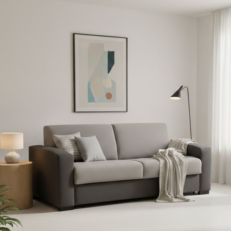 Divano letto 2 posti grigio e antracite 200x95cm - Andymion