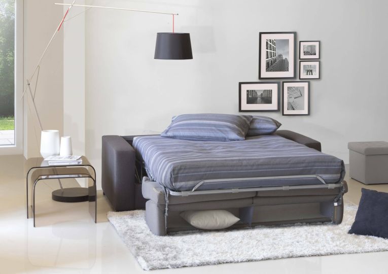 Divano letto 2 posti grigio e antracite 200x95cm - Andymion