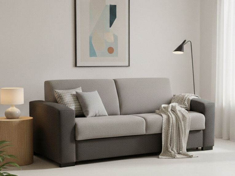 Divano letto 2 posti grigio e antracite 200x95cm - Andymion