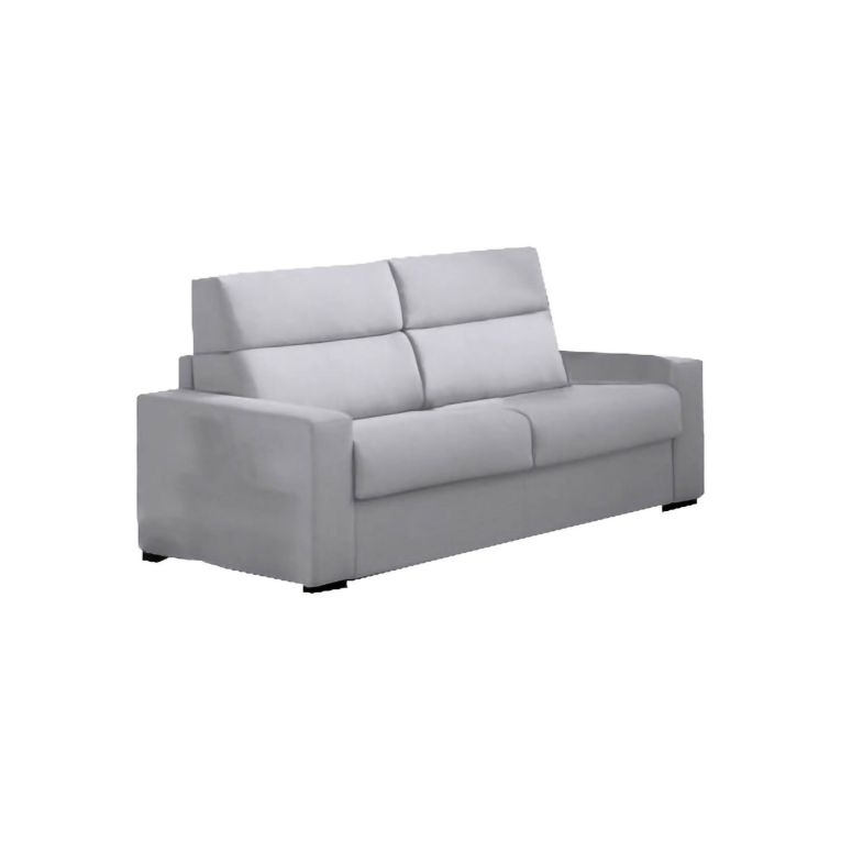 Divano Letto 2 Posti Grigio Sfoderabile Contenitore 180x95 cm, di Apertura a Ribalta Made in Italy - Casabona