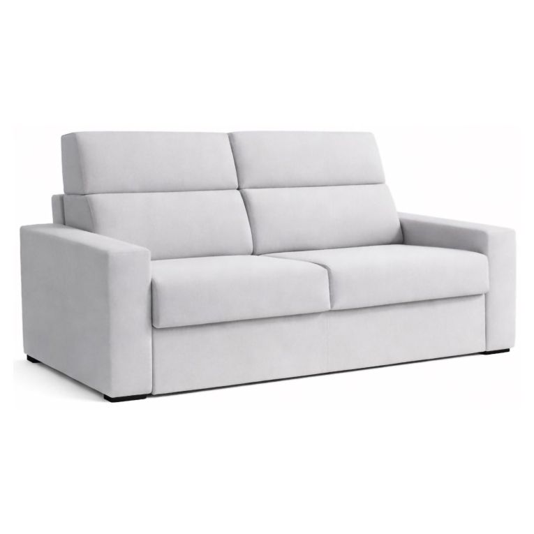 Divano Letto 2 Posti Grigio Sfoderabile Contenitore 200x95 cm, di Apertura a Ribalta Made in Italy - Sonico