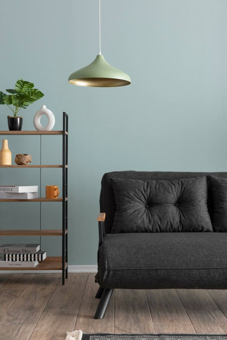 Divano letto 2 posti Quaoar, Sofà trasformabile, Divanetto per ospiti, Poltrona letto contenitore, 133x50 h41 cm, Grigio e Quercia