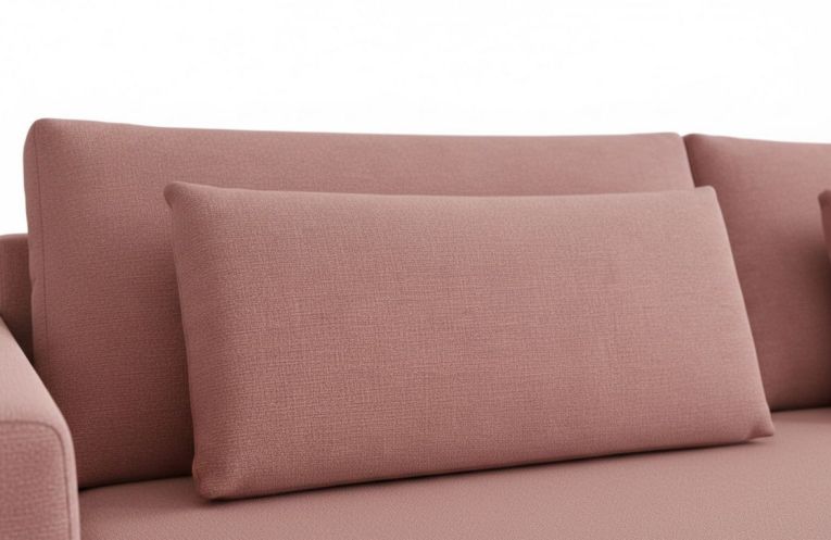 Divano Letto 2 Posti Rosa Contenitore di Apertura a Libro 240x105 cm, Reclinabile - Erbezzo