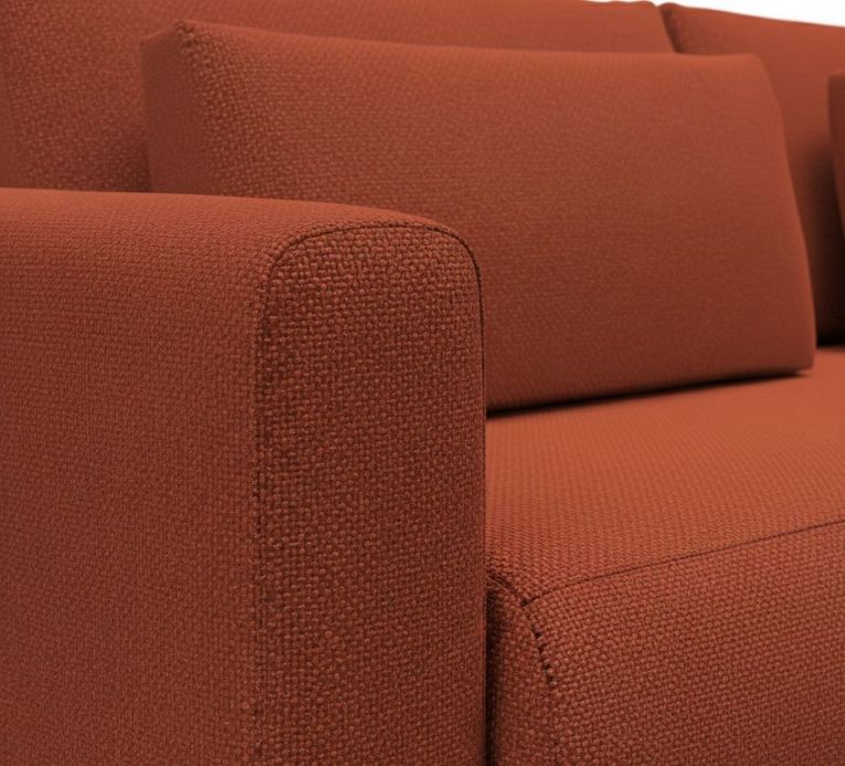 Divano Letto 2 Posti Rosso Contenitore di Apertura a Libro 240x105 cm, Reclinabile - Erbezzo