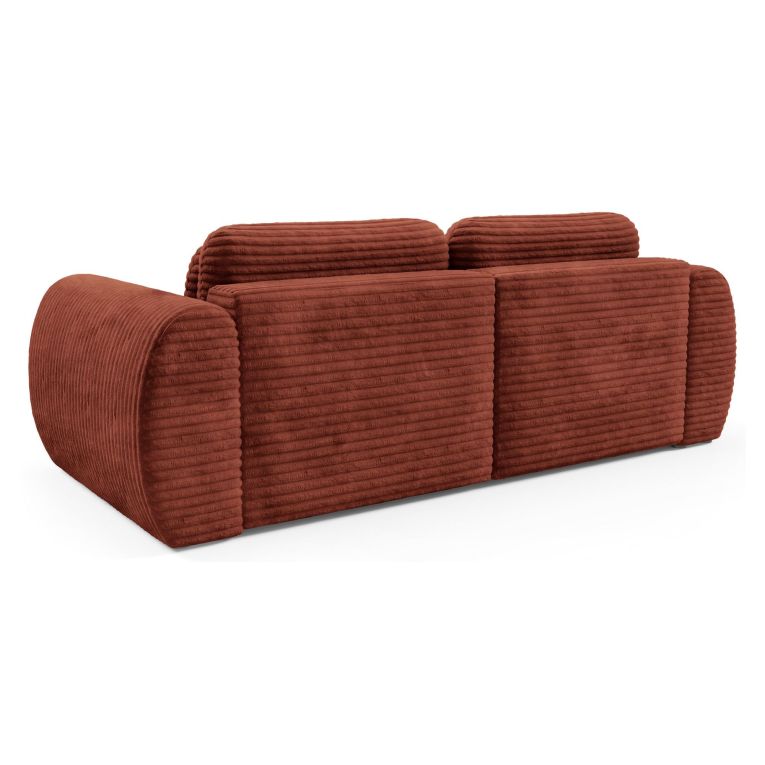 Divano Letto 2 Posti Rosso Contenitore di Apertura a Libro 266x121 cm, Reclinabile - Golgi