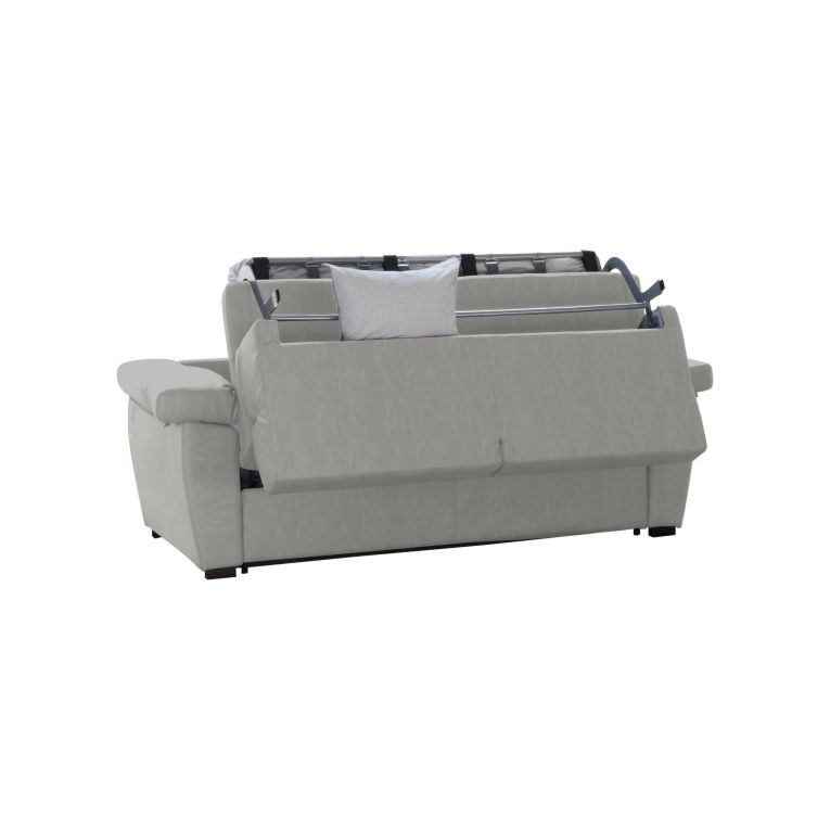 Divano letto 2 posti Salorno, 185x95 h100 cm, Grigio chiaro