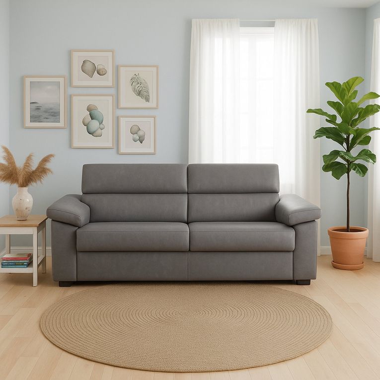 Divano letto 2 posti Salorno, 185x95 h100 cm, Grigio