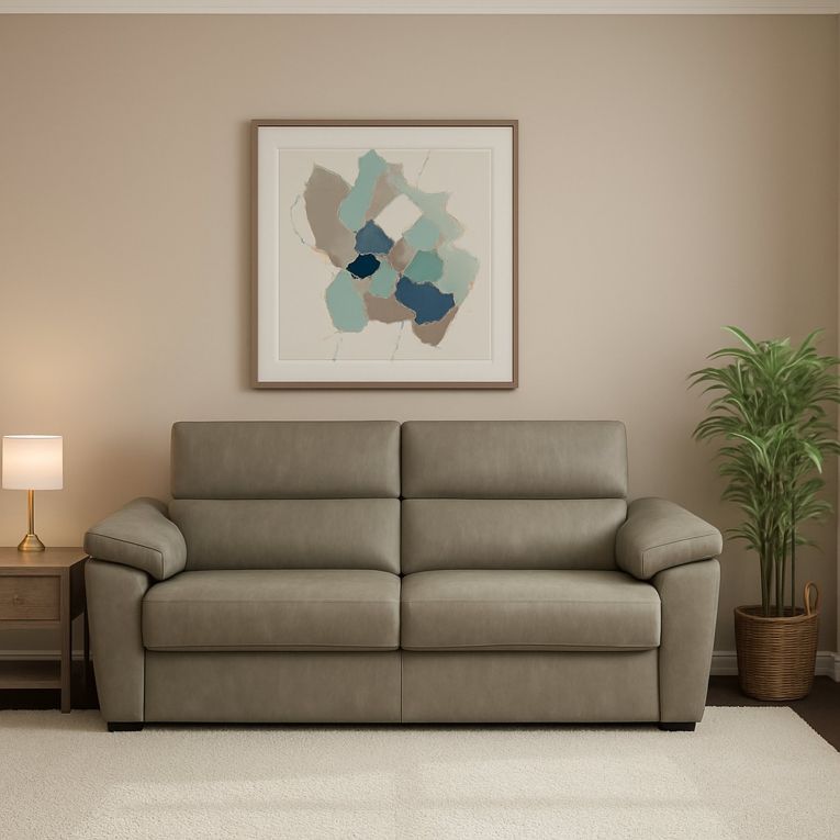 Divano letto 2 posti Salorno, 185x95 h100 cm, Tortora