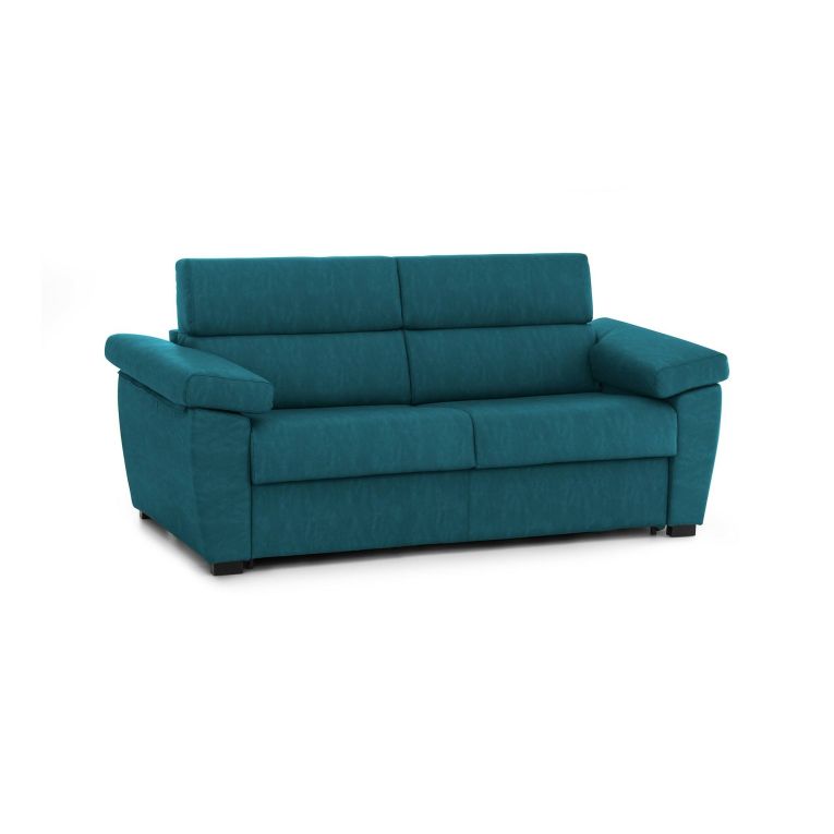 Divano letto 2 posti Seui, 185x95 h100 cm, Azzurro