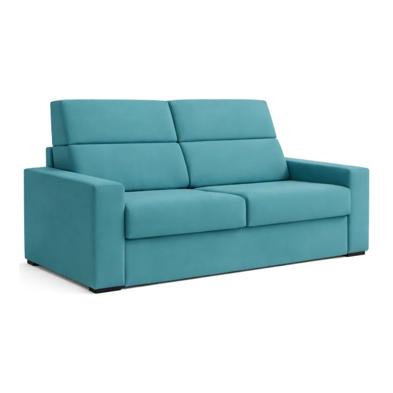 Divano letto 2 posti Sonico, 200x95 h100 cm, Azzurro