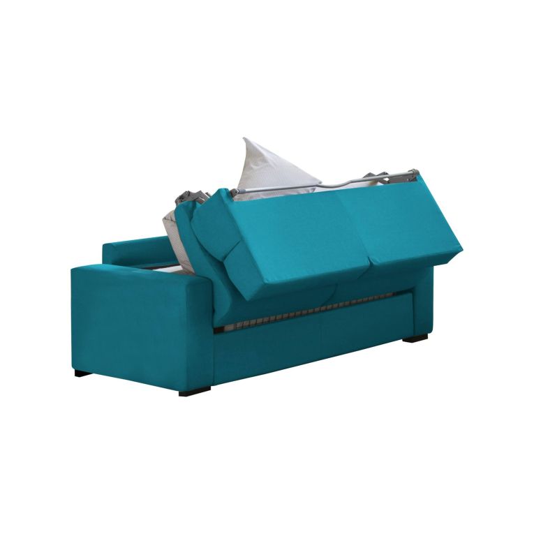 Divano letto 2 posti Sonico, 200x95 h100 cm, Azzurro