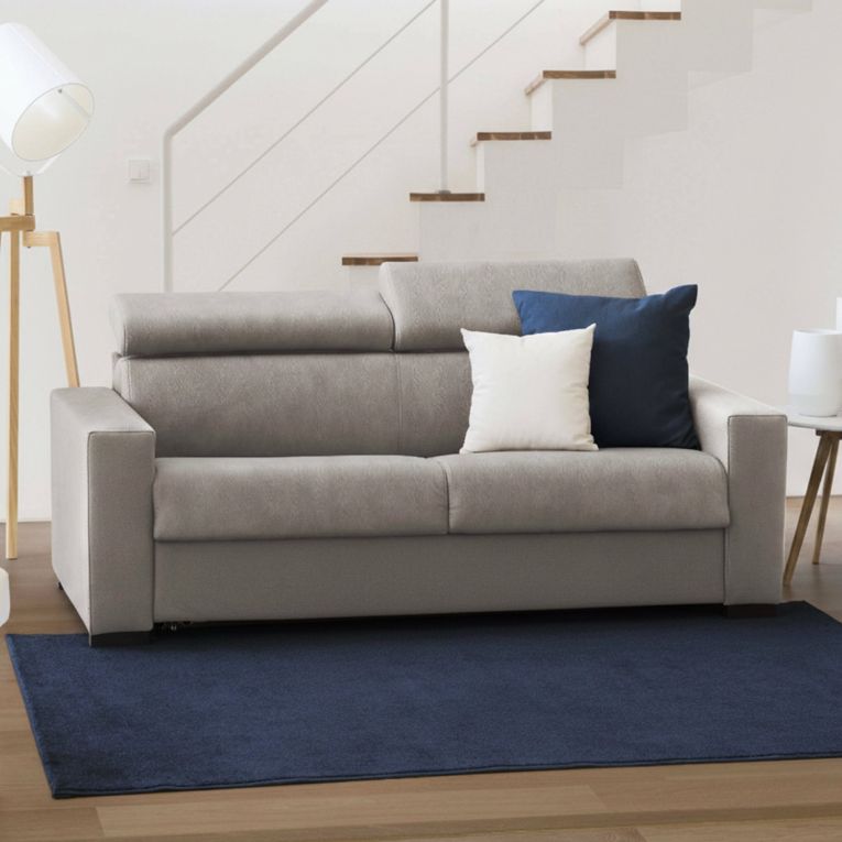 Divano letto 2 posti tortora 160x95cm - Alinia
