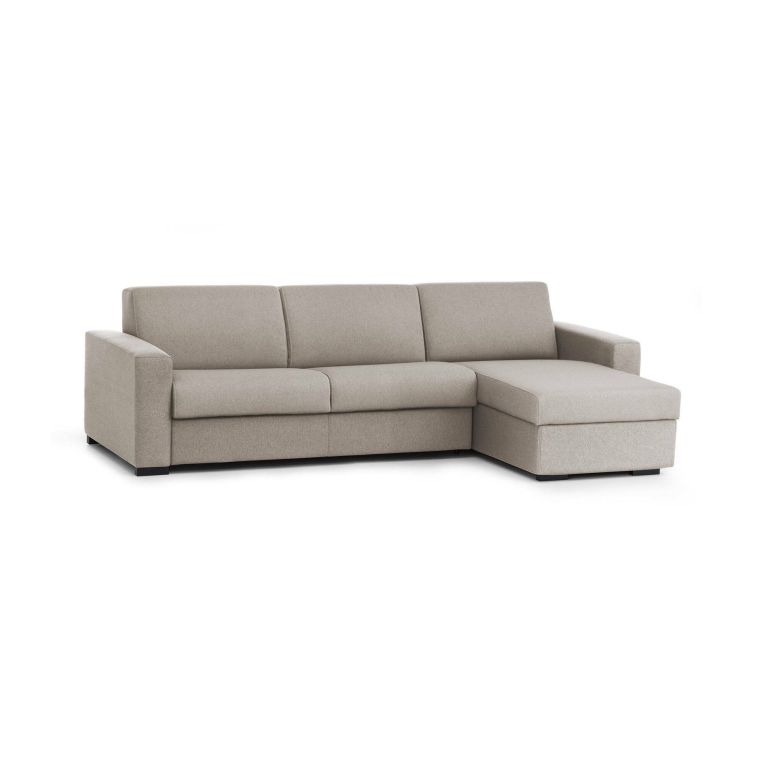 Divano letto 2 posti tortora 260x95cm - Allegria