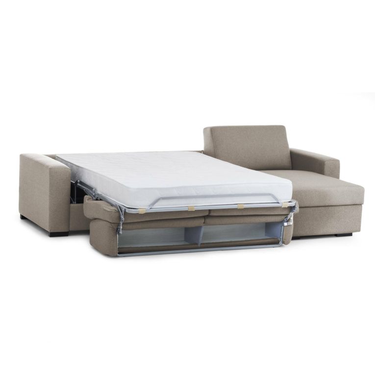 Divano letto 2 posti tortora 260x95cm - Allegria
