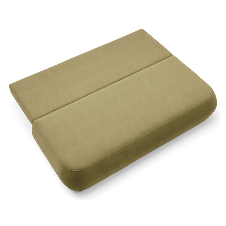 Divano Letto 2 Posti Verde Chiaro Contenitore Cuscini Sfoderabili 210x106 cm, Reclinabile - Brugnato