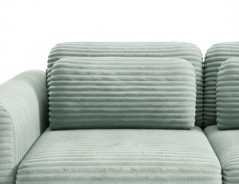 Divano Letto 2 Posti Verde Chiaro Contenitore di Apertura a Libro 266x121 cm, Reclinabile - Golgi