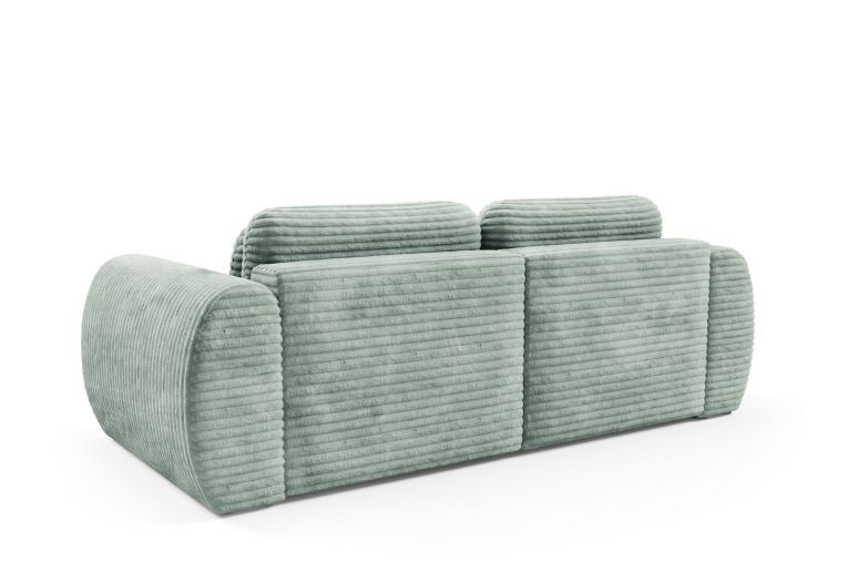 Divano Letto 2 Posti Verde Chiaro Contenitore di Apertura a Libro 266x121 cm, Reclinabile - Golgi