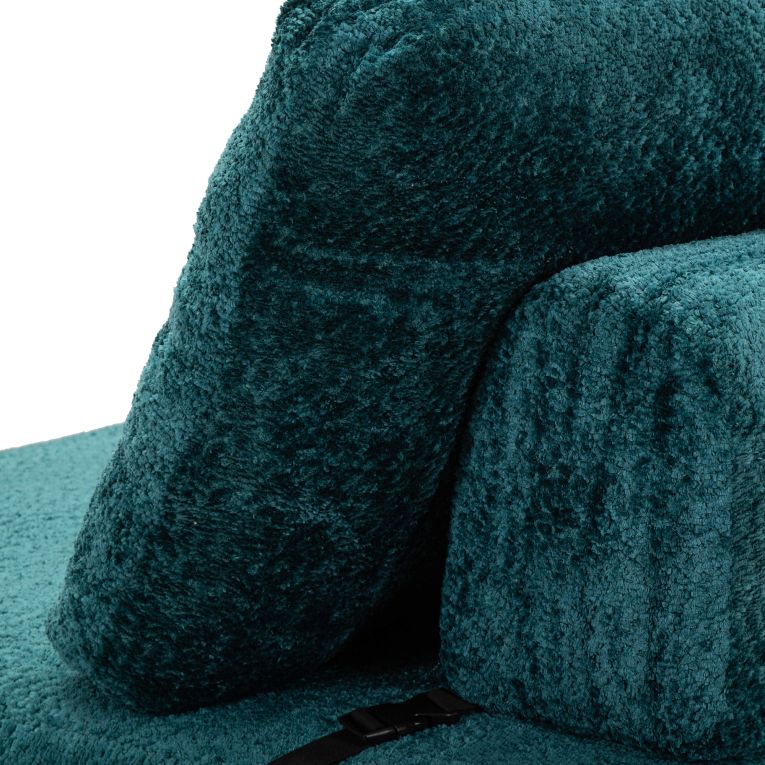 Divano Letto 2 Posti Verde Petrolio Reclinabile Apertura a Ribalta 31x31 cm, Posti a Sedere 2 - Albayz