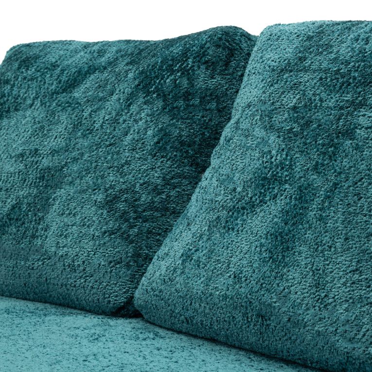 Divano Letto 2 Posti Verde Petrolio Reclinabile Apertura a Ribalta 31x31 cm, Posti a Sedere 2 - Albayz