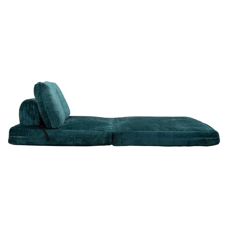 Divano Letto 2 Posti Verde Petrolio Reclinabile Apertura a Ribalta 31x31 cm, Posti a Sedere 2 - Albayz