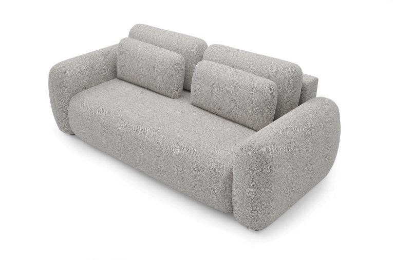 Divano Letto 3 Posti Beige Contenitore di Apertura a Libro 266x121 cm, Reclinabile - Sessame