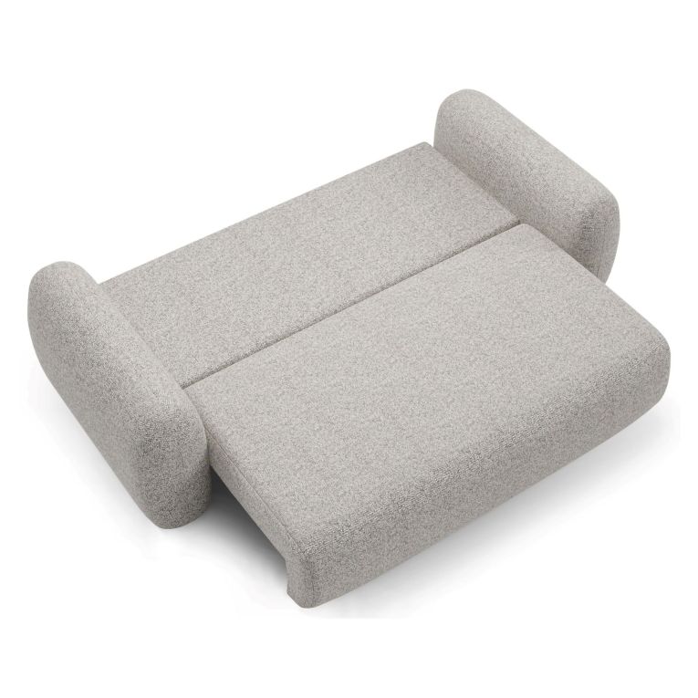Divano Letto 3 Posti Beige Contenitore di Apertura a Libro 266x121 cm, Reclinabile - Sessame