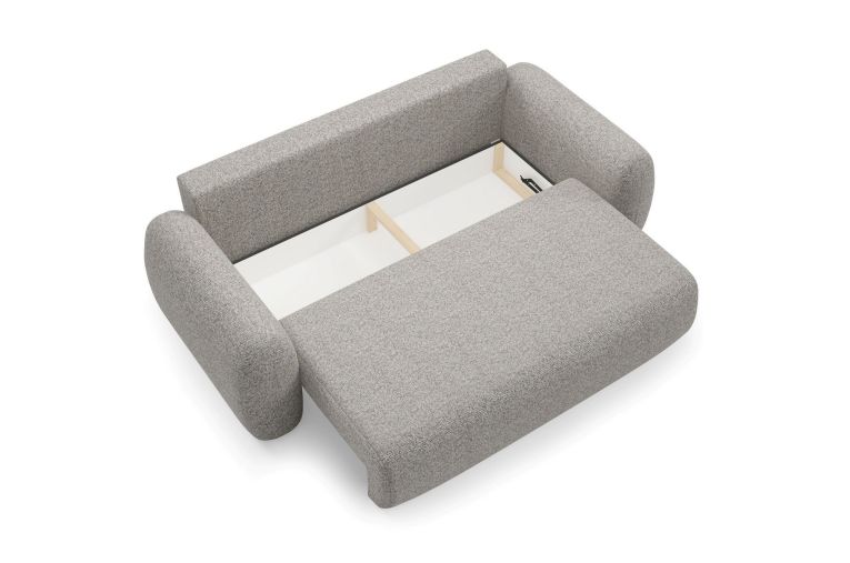 Divano Letto 3 Posti Beige Contenitore di Apertura a Libro 266x121 cm, Reclinabile - Sessame