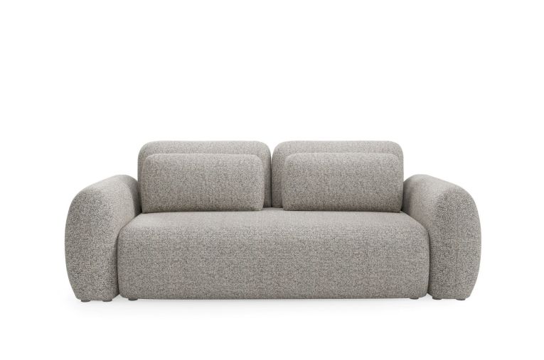 Divano Letto 3 Posti Beige Contenitore di Apertura a Libro 266x121 cm, Reclinabile - Sessame