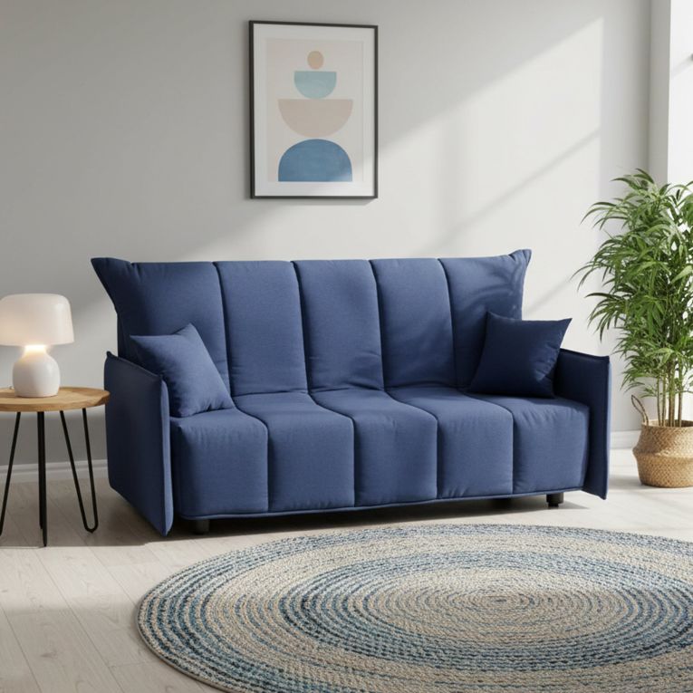 Divano letto 3 posti blu 190x90cm - Ardis