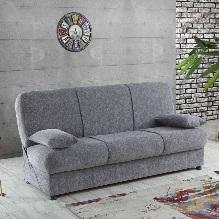 Divano letto 3 posti grigio 180x81cm - Arachide