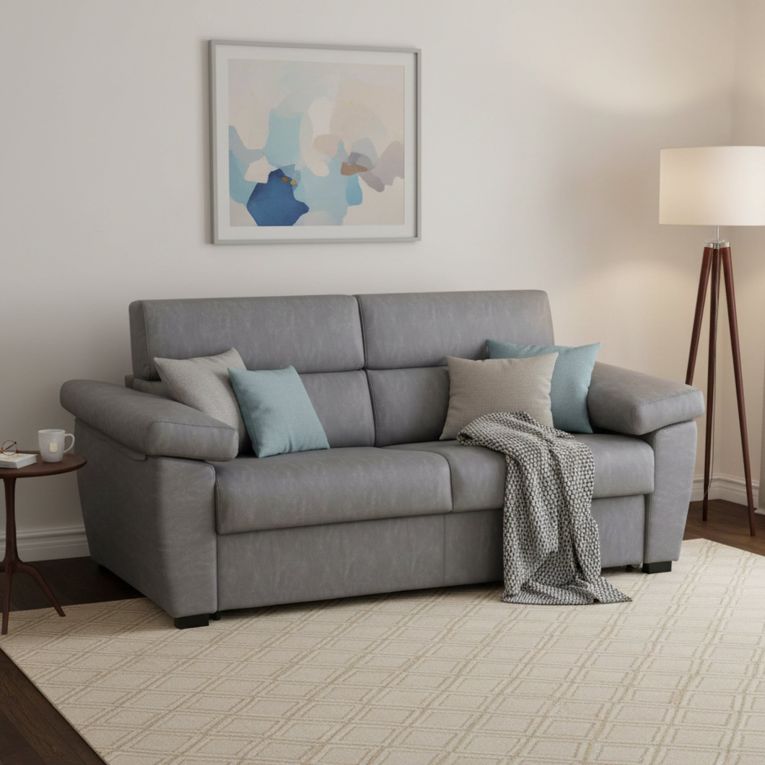 Divano letto 3 posti grigio 225x95cm - Trino