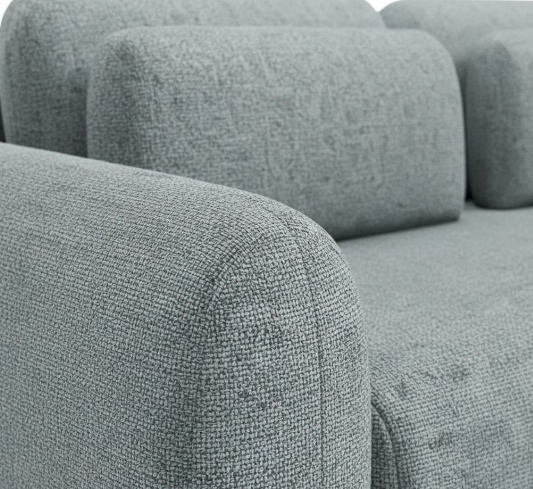 Divano Letto 3 Posti Grigio Cenere Contenitore di Apertura a Libro 266x121 cm, Reclinabile - Sessame