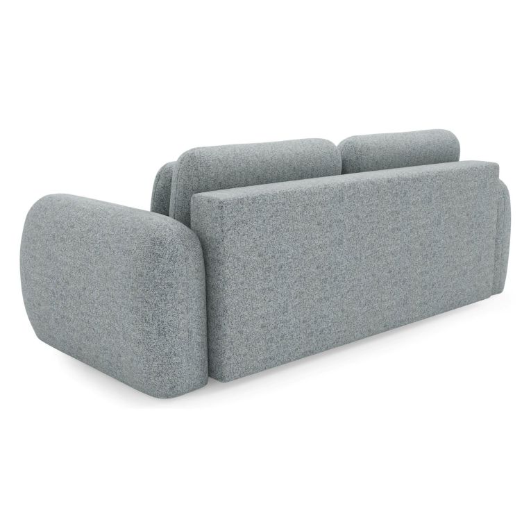 Divano Letto 3 Posti Grigio Cenere Contenitore di Apertura a Libro 266x121 cm, Reclinabile - Sessame