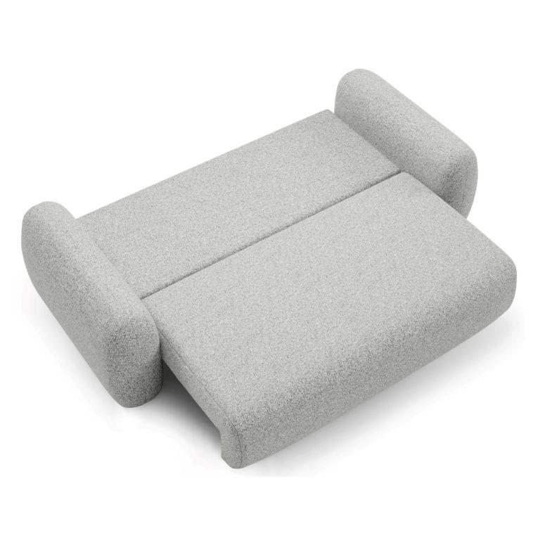Divano Letto 3 Posti Grigio Chiaro Contenitore di Apertura a Libro 266x121 cm, Reclinabile - Sessame