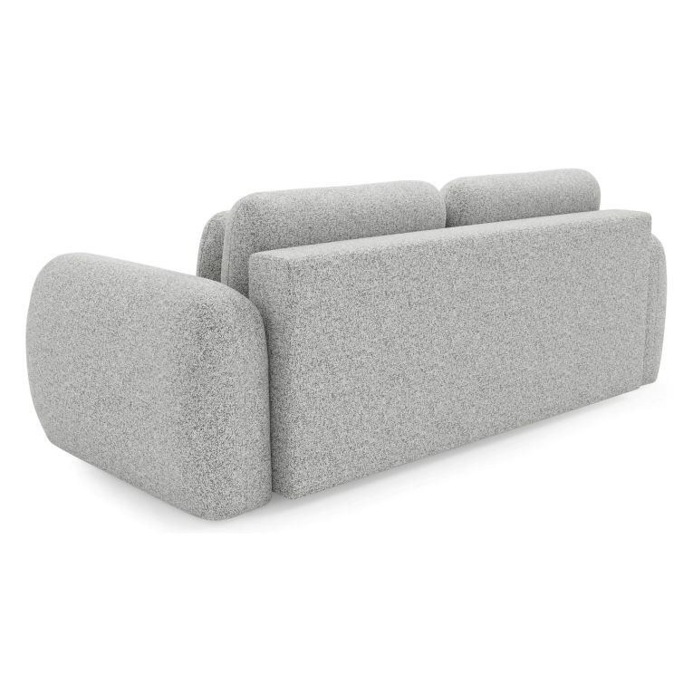 Divano Letto 3 Posti Grigio Chiaro Contenitore di Apertura a Libro 266x121 cm, Reclinabile - Sessame