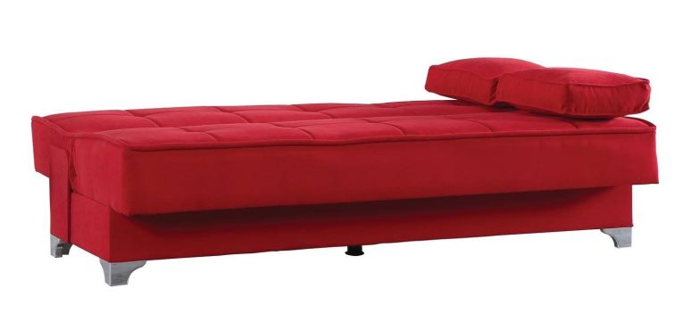 Divano letto 3 posti rosso 190x87cm - Andrey