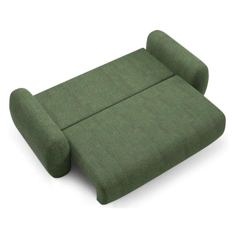 Divano Letto 3 Posti Verde Contenitore di Apertura a Libro 266x121 cm, Reclinabile - Sessame