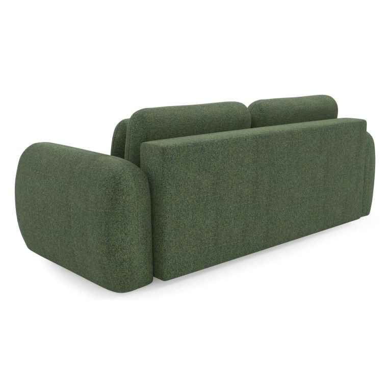 Divano Letto 3 Posti Verde Contenitore di Apertura a Libro 266x121 cm, Reclinabile - Sessame