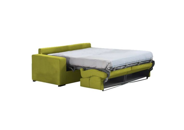 Divano Letto 3 Posti Verde Sfoderabile Contenitore 220x95 cm, Lavabile Made in Italy - Marcon