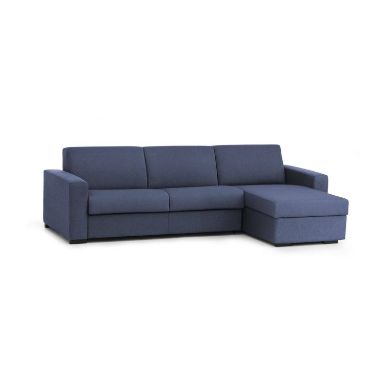 Divano letto 4 posti blu 280x95cm - Aika