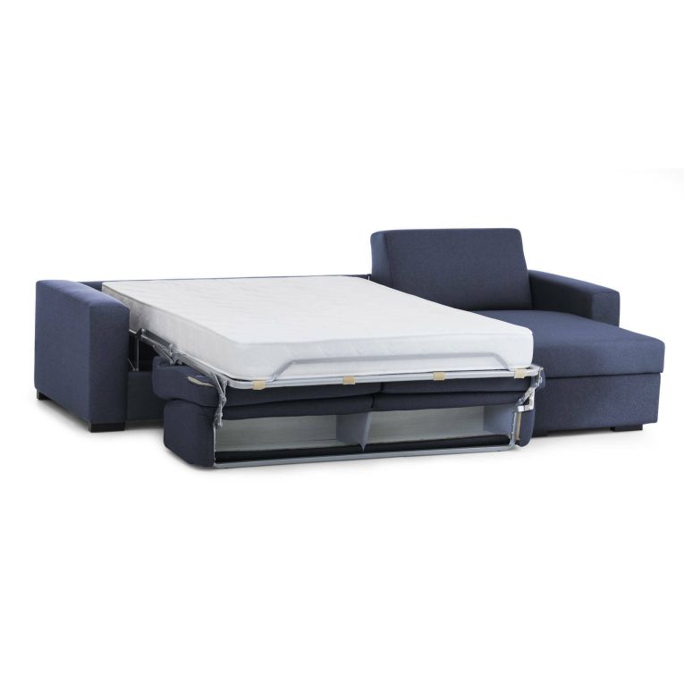 Divano letto 4 posti blu 280x95cm - Aika