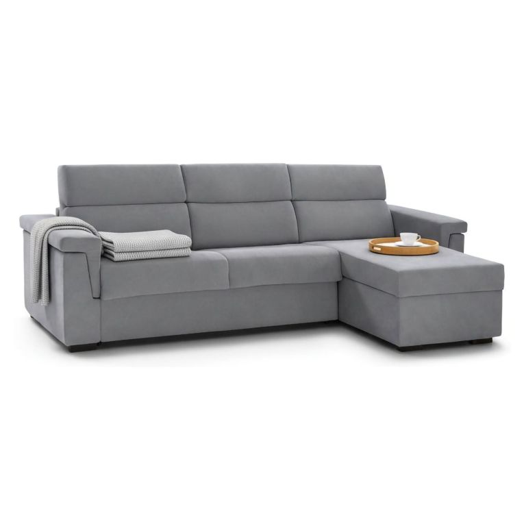Divano letto 4 posti grigio 285x160cm - Ganzaria