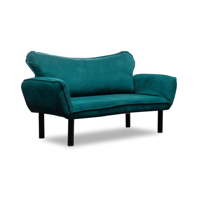 Divano letto alla francese azzurro 140x65cm - Hone