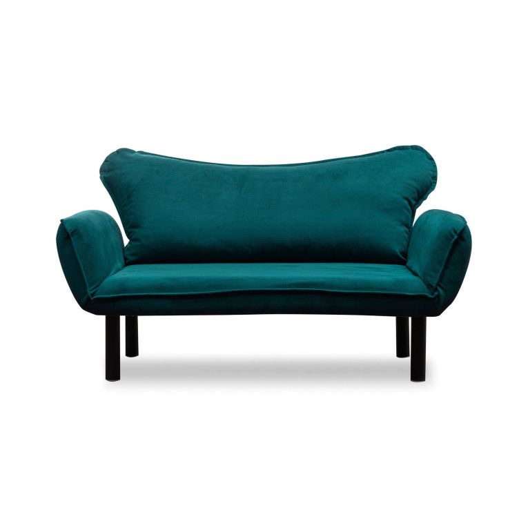 Divano letto alla francese azzurro 140x65cm - Hone