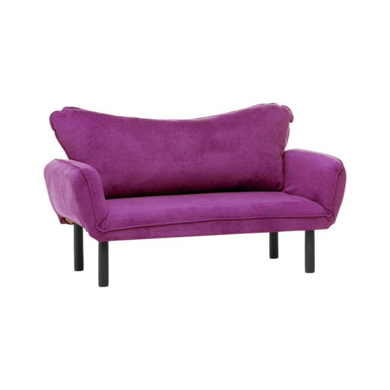 Divano letto alla francese viola 140x65cm - Mindulle