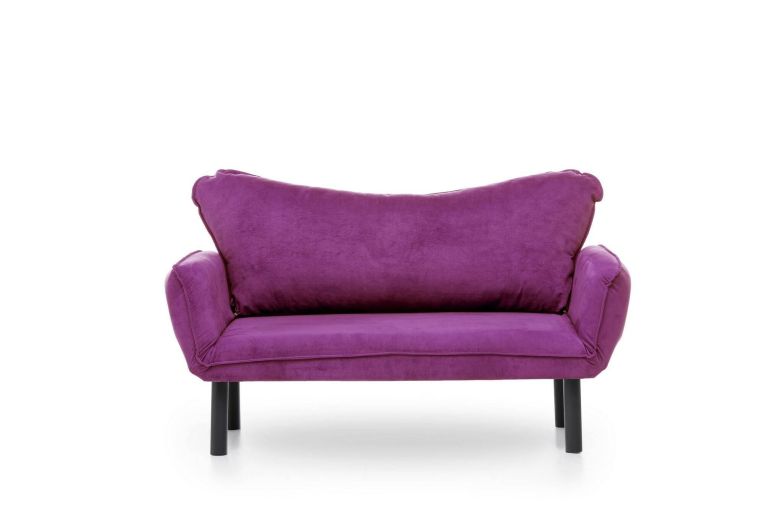 Divano letto alla francese viola 140x65cm - Mindulle